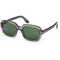 Tom Ford Lana-02 Rectangular Sunglasses - Shiny Dark Green