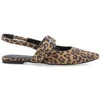 Hush Puppies Diya Suede Mary Jane-Leopard Suede