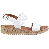Hush Puppies Ebony Woven Sandal-White