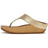 Fitflop Lulu Lux Graphic-Weave Leather Toe-Post Sandals