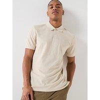 Calvin Klein Jeans Short Sleeve Classic Pique Polo Shirt - Beige