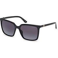 Guess Square Sunglasses - Shiny Black