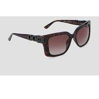 Guess Rectangular Sunglasses - Dark Havana