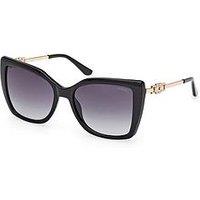 Guess Square Sunglasses - Shiny Black