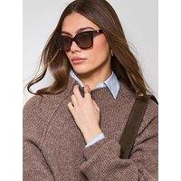 Guess Square Sunglasses - Dark Havana