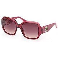 Guess Square Sunglasses - Shiny Bordeaux
