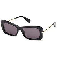 Max Mara Rectangular Acetate Sunglasses - Shiny Black