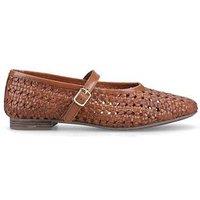 Hush Puppies Delaney Woven Mary Jane-Tan