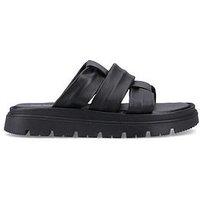 Hush Puppies Loretta Mule-Black/Black