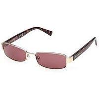 Guess Jeans Rectangular Metal Sunglasses - Gold