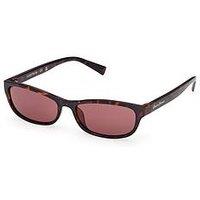 Guess Jeans Rectangular Injected Sunglasses - Dark Havana