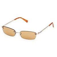Guess Jeans Rectangular Metal Sunglasses - Gold