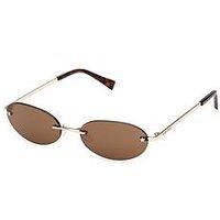 Guess Jeans Oval Metal Sunglasses - Gold