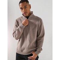 Tommy Jeans 1/4 Zip Sweatshirt - Brown