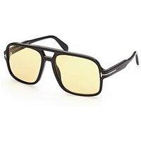 Tom Ford Falconer Navigator Sunglasses - Shiny Black