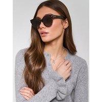 Tom Ford Tallulah Round Sunglasses - Dark Havana
