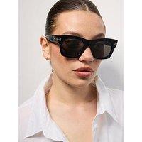 Tom Ford Emma Square Sunglasses - Shiny Black