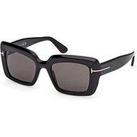 Tom Ford Leila Rectangular Sunglasses - Black