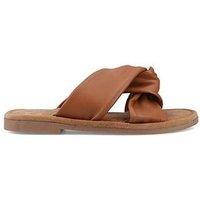 Hush Puppies Amy Wide Fit Sandal-Tan