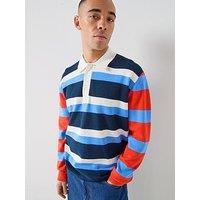 Tommy Jeans Regular Fit Rugby Knitted Jumper - Blue