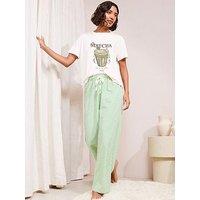 Friends Like These Matcha Pyjama Set - Green