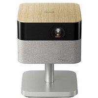 Epson Lifestudio Flex Ef-72Oak, Portable Smart Projector, Sound By Bose, Google Tv, 4K Pro Uhd, Ambient Lighting, Adjustable Stand,Indoor/Outdoor Use