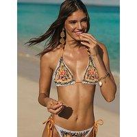Friends Like These Yellow Bikini Set Reversible Triangle Tie Side