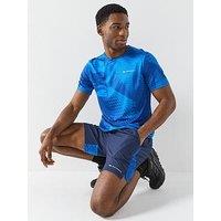 Monterrain Mens Divide Jacquard Tee - Blue