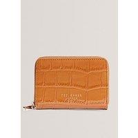 Ted Baker Croc Effect Small Zip Around Wallet - Brown