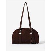Mint Velvet Ottie Suede Shoulder Bag - Brown