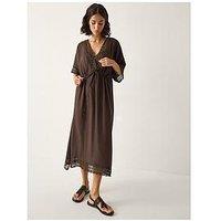 Monsoon Cali Crochet Cover Up - Brown