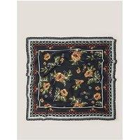 Monsoon Rosalie Border Fringe Scarf - Blue