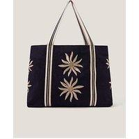 Monsoon Tashie Embroidered Sun Tote Bag - Black