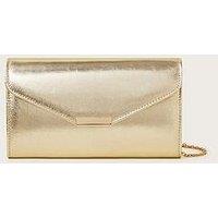 Monsoon Metallic Clutch Bag - Gold