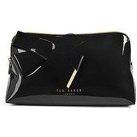 Ted Baker Bow Patent Make Up Bag - Black