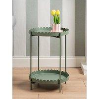 Scottish Everlastings Round Scallop Table - Green