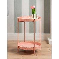 Scottish Everlastings Round Scallop Table - Pink