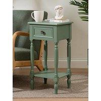 Scottish Everlastings Kayla Side Table With Drawer - Sage Green