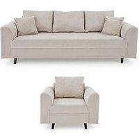 The Very Collection Rune Cord 3 Seater + Chair - Fsc Certified