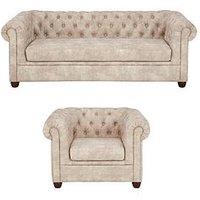 The Very Collection Chester 3 + Chair - Pebble