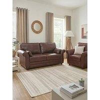 The Very Collection Vantage 3 Seater Leather Sofa + Chair - Fsc Certified
