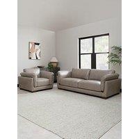 The Very Collection Morena 3 Seater Leather Sofa + Chair - Fsc Certified