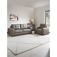 The Very Collection Miller 3 Seater Leather Sofa + Chair - Fsc Certified
