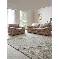 The Very Collection Marlow 3 Seater Leather Sofa + Chair - Fsc Certified