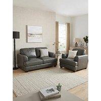 The Very Collection Astoria 3 Seater Leather Sofa + Chair - Fsc Certified