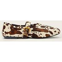 Allsaints Sabine Cowhide Leather Ballet Shoes - Brown