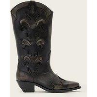 Allsaints Dolly Leather Western Boots - Brown