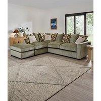 The Very Collection Clover Left Hand Scatterback Corner Chaise With Footstool