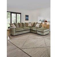 The Very Collection Clover Right Hand Scatterback Corner Chaise With Footstool
