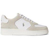 Polo Ralph Lauren Masters Court Nubuck And Leather Trainers - White